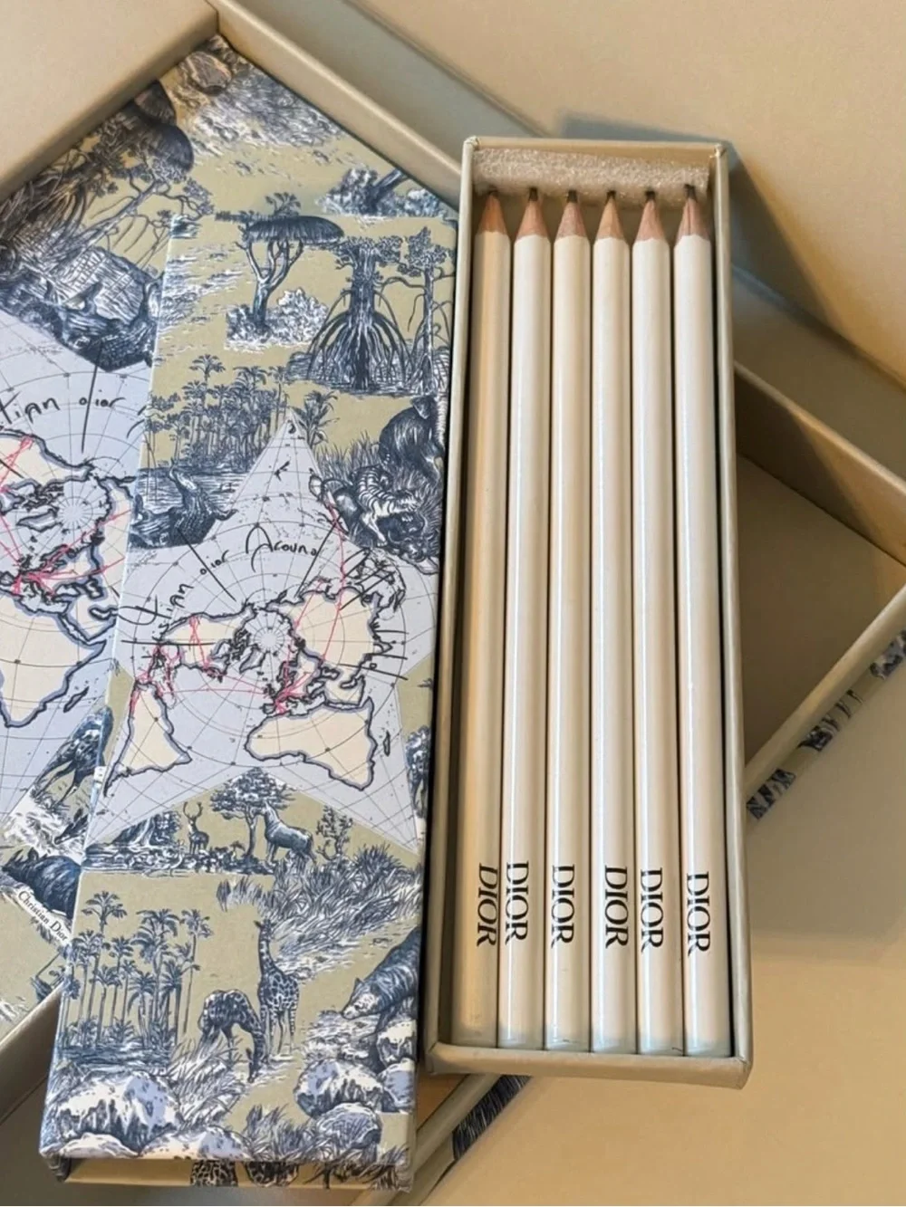 Brand new Dior Toile de Jouy Journal & Pencils stationary set